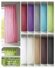 1er Set Vorhang Schal Schlaufen »Berlin« Microsatin Blickdicht Kräuselband Vorhang Set price