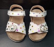 NEXT GRÖSSE 4 UK EUR20,5 MÄDCHEN WEISS GEPUNKTET LEDER SANDALEN SCHUHE KORK FUSSBETT Mädchen-Classic Schuhe price