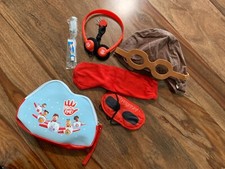 Turkish Airlines Kids Travel Kit, Headphones, Cap, Eye Mask (Unisex, Red-Blue) Unisex Headphones price