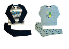 Jungen Pyjama Schlafanzug Langarm Navy, Blau Gr. 122/128 Jungen-Pyjama price