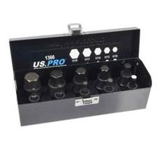 US PRO Industrial Impact Sechskant Bit Steckschlüsselsatz Inbusschlüssel 1/2" Antrieb 4-19mm 1366 Socket Set price