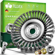 tillvex® Unkrautbürste Profi Wildkrautbürste Motorsense Freischneider 25.4x200mm Freischneider price
