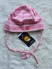 Maximo Baby Mädchen Jersey Mütze gestreift KU.45 mit Schmetterlig UV+50 Mädchen-Jersey price