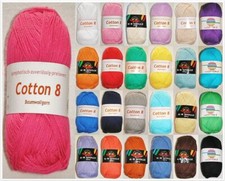 50g COTTON 8 Baumwolle Wolle Strickgarn Häkelgarn Stricken Häkeln GP 31,80€/1kg Cotton price