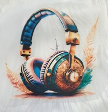 Bügelbild kind damen herren tshirt pullover kissen kleidung kopfhörer musik Damen-Headphones price