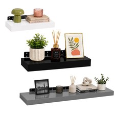 Schweberegal Wandregal Hochglanz Weiß Grau Schwarz Regal Wall Shelf price