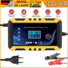 12V 6A Auto Intelligentes Batterieladegerät Impuls Reparatur Erhaltungsladegerät Batterieladegerät price