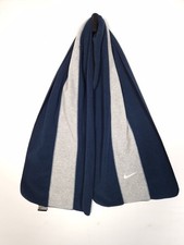 Y2K Nike Fleece Schal Herren blau grau gestreift Winter Swoosh Logo Halswärmer Herren-Neck Warmer price