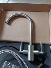 Küchenarmatur Mischbatterie Edelstahl gebürstete Oberfläche Doppelhebel Qualität schwere Armatur Faucet price