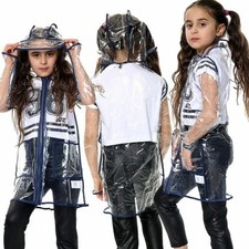 Kinder Mädchen Jungen Regenmantel Eva Navy Transparent Regenkleidung Kapuze Rain Jungen-Regenmantel price