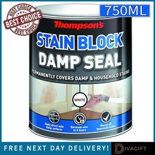 THOMPSONS WEISS FLECKENBLOCK FEUCHTVERSIEGELUNG 750ML INNENWANDFARBE GRUNDIERUNG VERSIEGELUNG Interior Wall Paint price