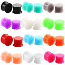 PAAR 3MM - 25MM SILIKON PLUGS OHR TUNNEL PIERCING FLESH PLUG SILICONE STÖPSEL Silicone price