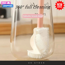 Flexible 360° Silikon Flaschenbürste langer Griff Tasse Flachmann Baby Glasreiniger Pacifier-Flasche Detergent price