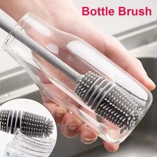 Silikon Flaschenbürste langer Stiel Tassenreiniger für Babyflaschen Glas Becher Pacifier-Flasche Detergent price