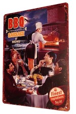 Blechschild "BBQ" Garten Grill Küche Smoker Barbecue Grillfest Geschenk 33x25cm Garten Grill & Barbecue price