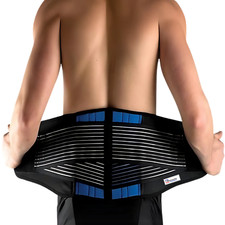 Verstellbare Neopren Doppelzug Lendenwirbelstütze Unterer Rücken Gürtel Bandage Schmerzlinderung Kids' Belts price