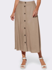 665041 Witt Weiden Damen Rock A-Linie reine Viskose seam beige Neu Gr. 38 - 56 Rock price