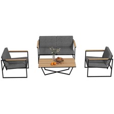 Outsunny Gartenmöbel Set 4 Personen wetterfest Balkonmöbel-Set Refurbished Garten Möbel Set price