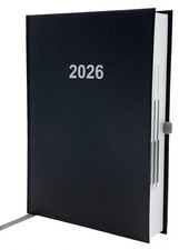 2026 ADINA Buchkalender Chefplaner A5 schwarz 1 Tag 1 Seite Planer price