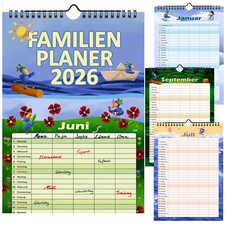 Familienplaner 2026 mit 5 Spalten Familienkalender A4 Terminplaner Wandkalender Planer price