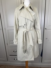 Four Seasons Creme Wickel Poly Baumwolle Midi Trenchcoat Mac Gürtel Gr. M /14-16 Trenching Machine price