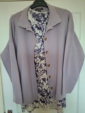 Lavendel Kragen Strickjacke Gr. Large (20/22) Damen-Strickjacke price