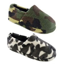 Kinder Jungen Camouflage Slipper Camouflage Full Back Hausschuhe grün schwarz Größe 9-3 Jungen-Slippers price