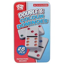 Kinder Dominosteine Spiel Set 28 Steine farbige Punkte Doppelsechs Lernspiel Set Game Set price