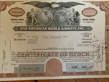 Pan American World Airways alte amerikanische Aktie Pans price