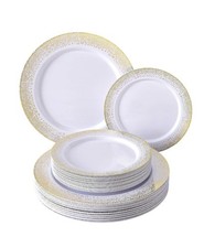 Silberlöffel wiederverwendbar 40-teiliges Geschirrset, 20 Speiseteller, 20 Salatteller Dinnerware Set price