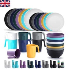 Stilvolles unzerbrechliches 32-teiliges Geschirrset für 8 Personen - Ideal für Partys & Camping Dinnerware Set price