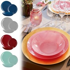 Luminarc Arty Translucent 18tlg Opalglas Geschirrset Geschirr Sommer Weihnachten Dinnerware Set price