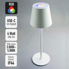 X4-Life Tischleuchte mit Touch, C USB, RGB + Warm-,und Tageslicht, metall Tischlampe price