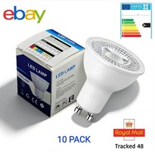 10er Pack GU10 LED Leuchtmittel 5W kaltweiß 6500K Strahler 120° ECO 5W nicht dimmbar UK Classic Bulb price