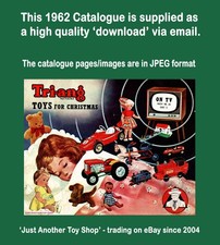 Triang Toys Weihnachtskatalog Tretautos, Scalextric, Minic und Pedigree 1962 Pedal Cars price