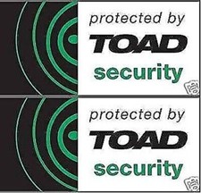 Neu 2 X TOAD Auto Van Alarm Sicherheit Fenster Aufkleber Neu Stil Angebot Kaufen Auto-Alarm & Sicherheit price