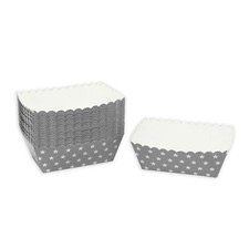 Kuchen Backformen 24 Stück, grau, weiße Sterne Mini Kuchenform Kastenform Einweg Kuchenformen price