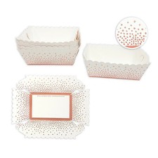 Kuchen Backformen 24 Stück, rosegold Punkte zum zusammenstecken Einweg Backform Kuchenformen price