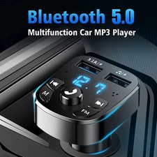 Bluetooth 5.0 FM Transmitter Auto MP3 Player QC3.0 USB Ladegerät Bass Boost LED Auto-Transmitter price