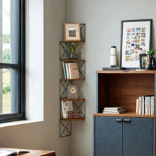 VASAGLE Eckregal, Bücherregal Zickzack-Design, 5 Ebenen Bücherregal price