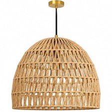 Geflochtener Lampenschirm Natur Korbgeflecht Kuppel Lampenschirm handgewebt Lampshade price