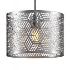 Chrom Trommel Lampenschirm Würfel Muster Metall Trommel Decke Pendel Steh Lampenschirm Lampshade price