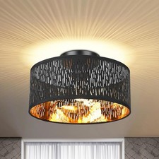 Nicoone Lampenschirm, moderne schwarze Lampenschirme für Deckenleuchten mit goldener Innenseite, Lampshade price