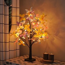 LED Bonsai Baum Licht Schmetterling Lampe DIY Deko Nachtlicht Haus Geschenk Decorative Lampe price
