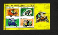 Philippinen: Philippine Tricycles, bloc with 4 stamps, mnh Tricycles price