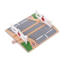 Bigjigs Schiene Holz Bahnübergang Gleis kompatibel Spielset Erweiterung Wooden Spielzeug price