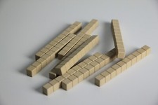 Dienes Zehnerstäbe naturfarben 10 Stück RE-Wood® Dezimalrechnen Mathe lernen Wooden Spielzeug price