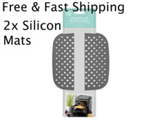 2x Wiederverwendbare Antihaft Luftfritteuse Silikon Topf Korb Futter Matte Tablett Backofen Backen Tray Mat price