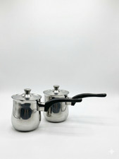 Edelstahl Kaffeekocher Set 2 tlg Türkischer Kaffee Cezve Milchkanne Cezve-Sets price