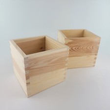 Gewürzbehälter aus Holz, 2er Set quadratische Gewürzbehälter, unlackiert Spice Sets & Racks price